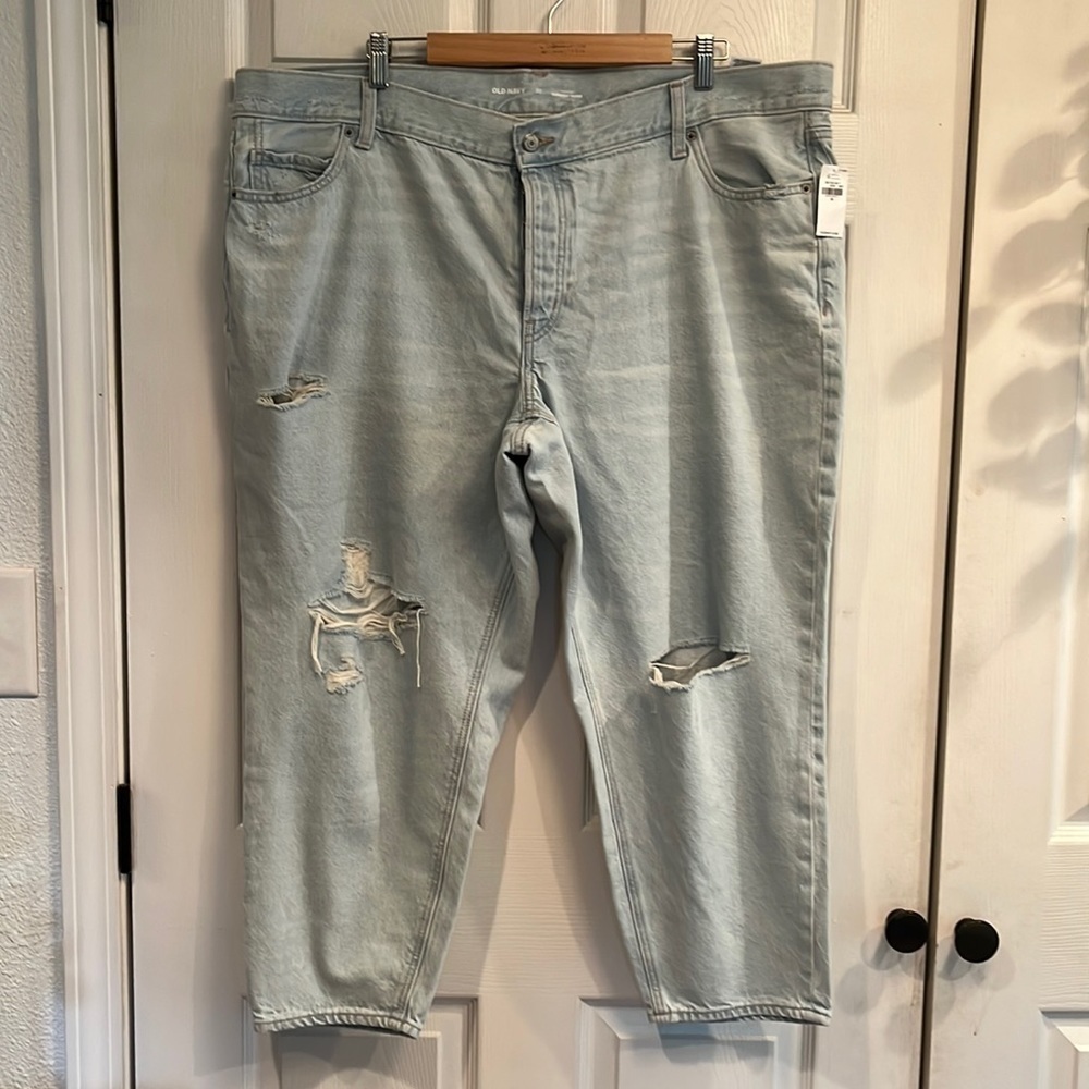 Old Navy brand size 20 mid rise slouchy taper jeans- NWT